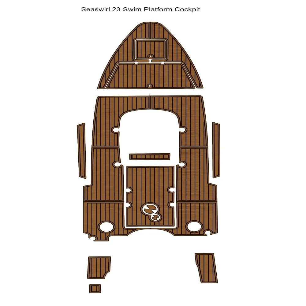 Фото Seaswirl 23, платформа для плавания, лодка для кокпита, коврик из искусственной пены из тикового дерева, напольный коврик SeaDek MarineMat, стиль Gatorstep, самоклеящийся №1