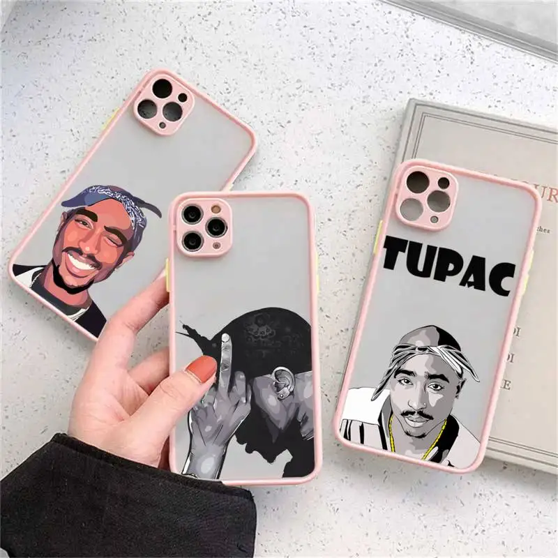 

Rapper Tupac 2Pac Makaveli Phone Case matte transparent For iphone 14 11 12 13 plus mini x xs xr pro max cover