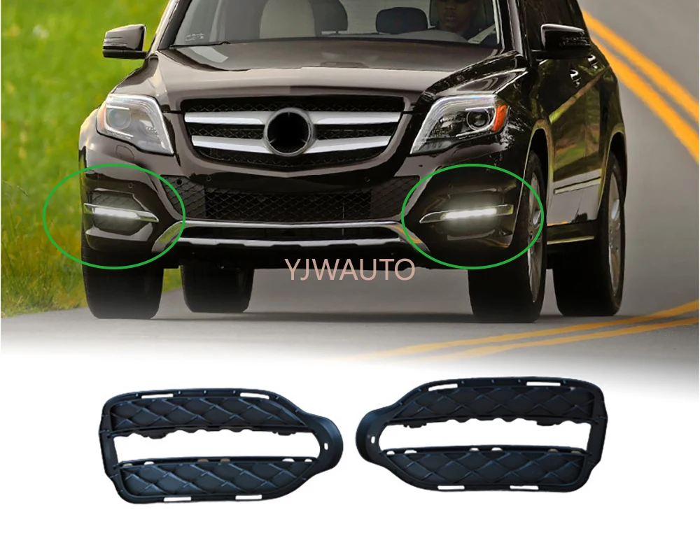 

Fog Light Cover For Benz GLK-Class X204 2008-2012 Fog Lamp Shell Vent Car Auto Front Bumper Grille Driving Lamp Cover