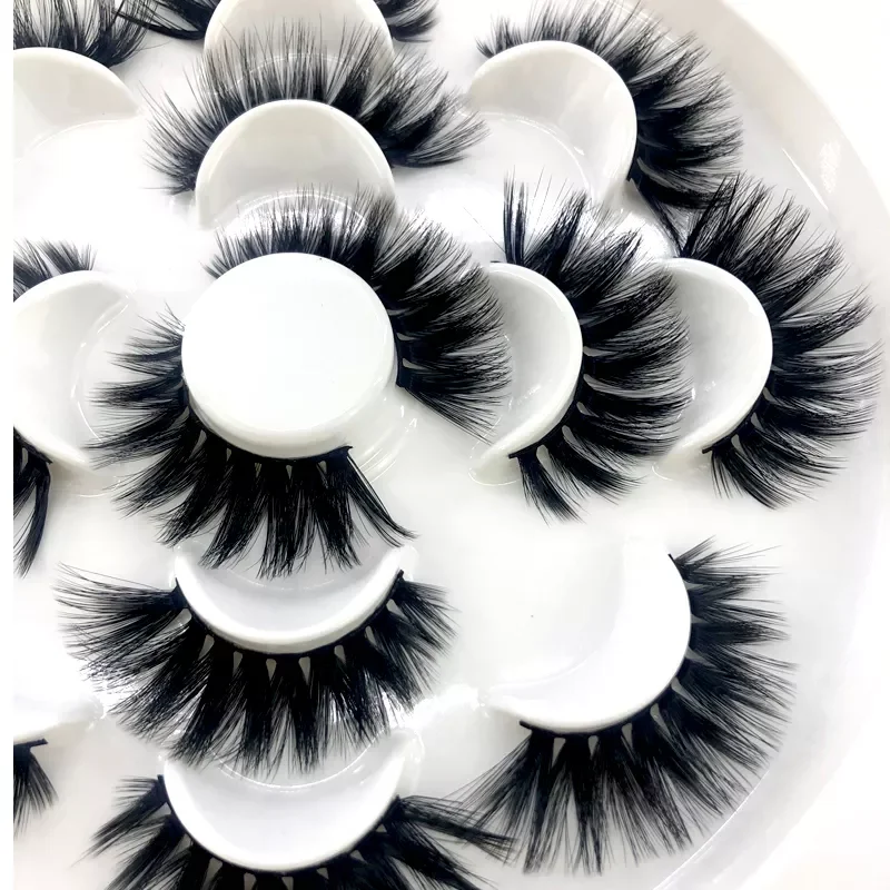 

Pairs 3D Mink Hair False Eyelashes 15-25mm Lashes Thick Long Wispy Fluffy Handmade Cruelty-free Mink Eyelash Makeup Tools