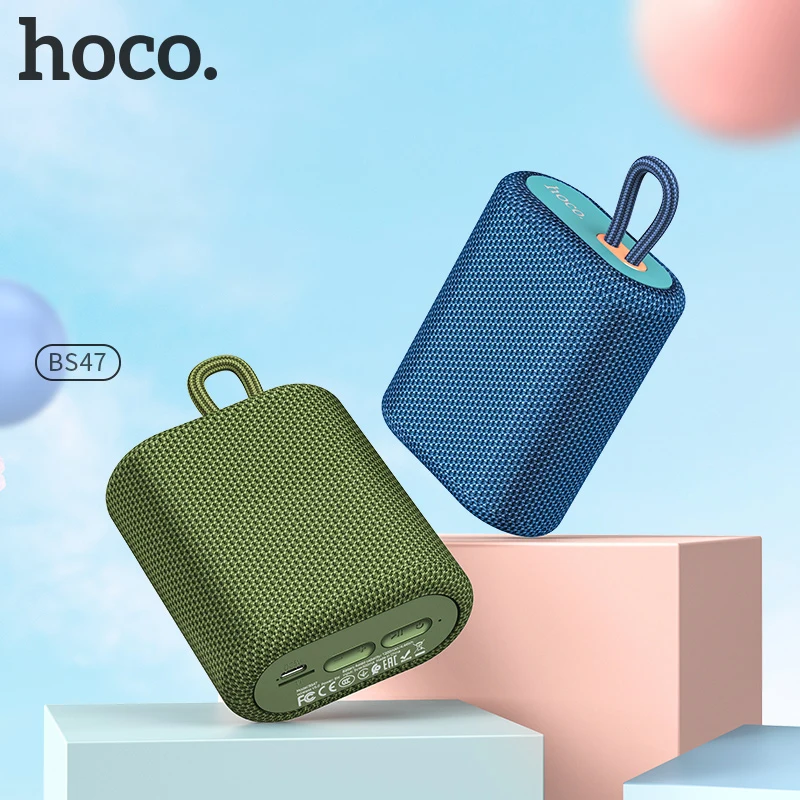 

Hoco Portable Mini Bluetooth 5.0 Speaker Outdoor Ture Wireless 3D Stereo Music Audio Sound Box Support FM/TF HiFi Loud Speakers