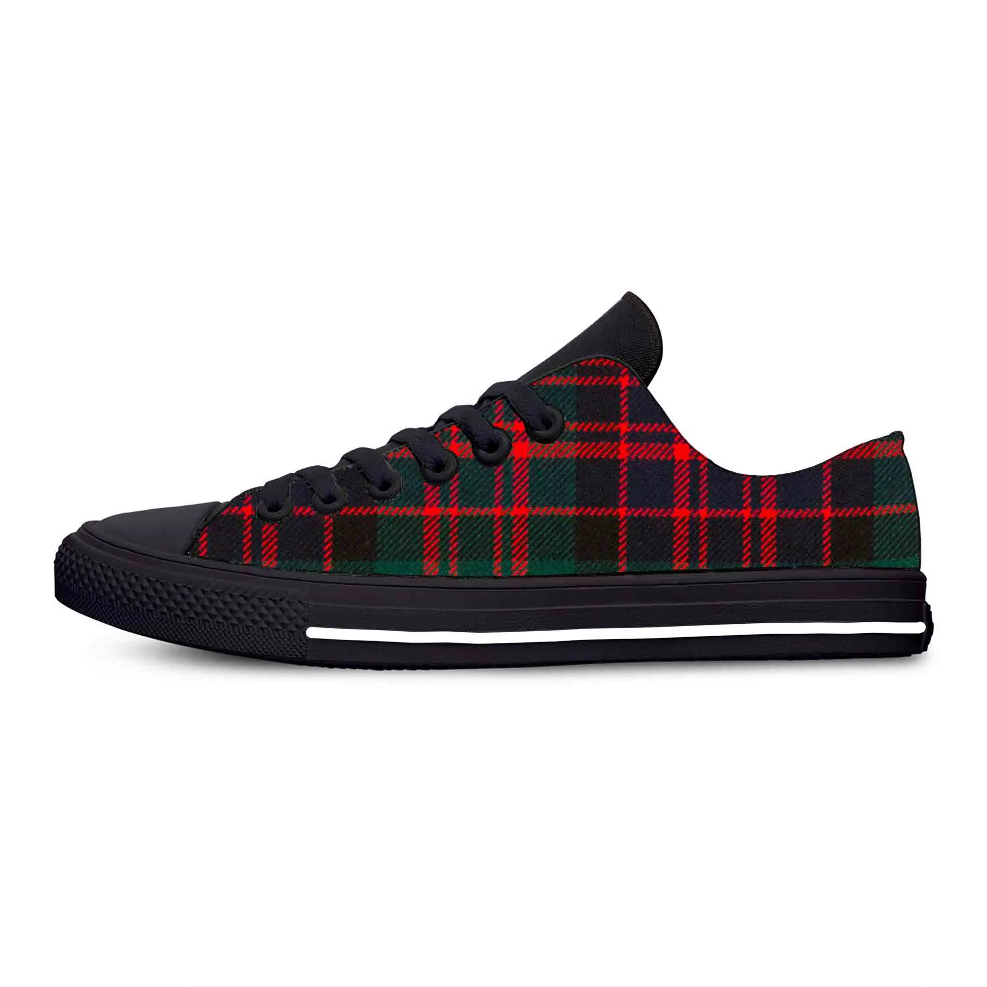

MacDonald Tartan Plaid Scottish Stewart Aesthetic Casual Cloth Shoes Low Top Breathable Lightweight 3D Print Men Women Sneakers