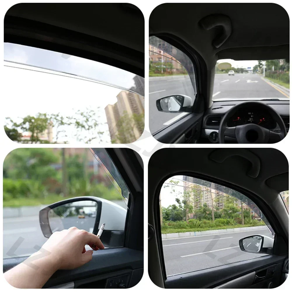 Фото Новые хромированные полоски от дождя для HYUNDAI SANTA FE SM 2000-2005, оконный козырек, ветровые дефлекторы, дверной козырек, вентиляционные шторы, вентиляционный козырек №4
