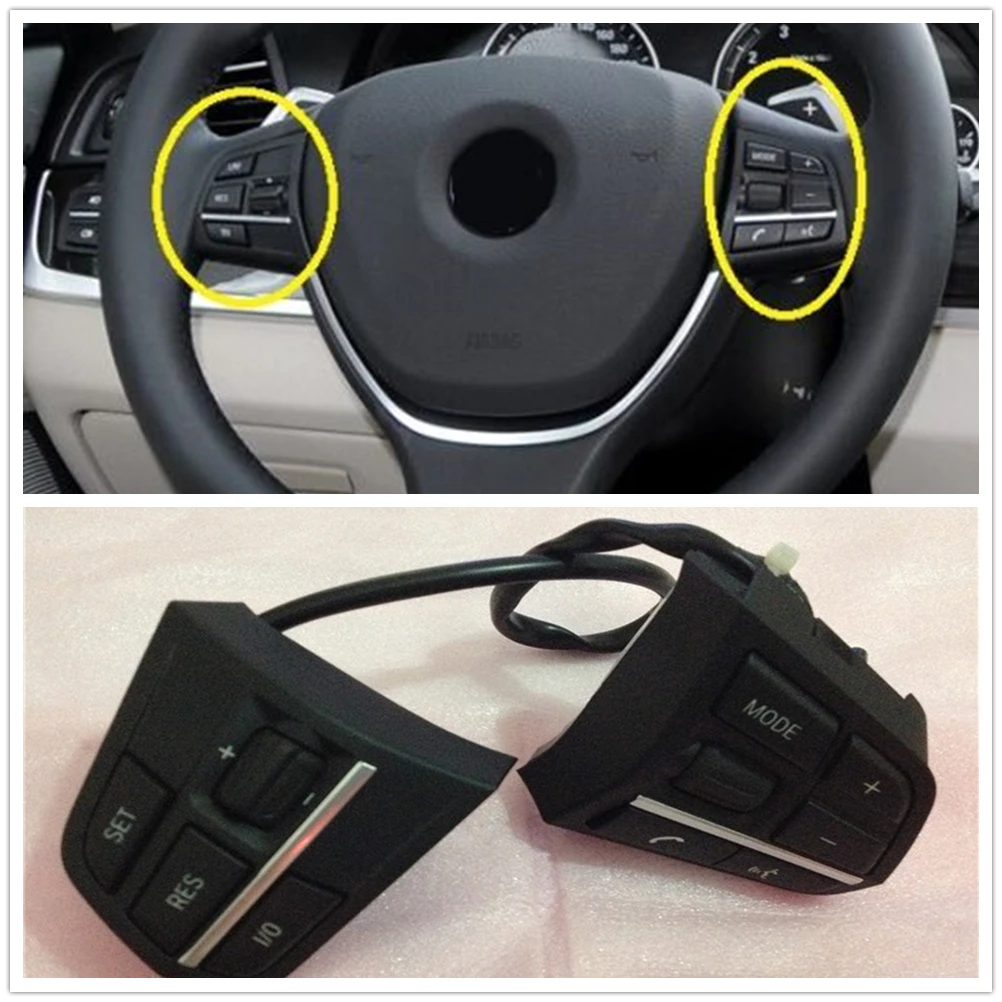 

For BMW 5 6 7 Series F07 F10 F11 F12 F06 F01 F02 F03 F04 Non-Sport Audio Cruise Steering Wheel Control Switch Button Key Cover