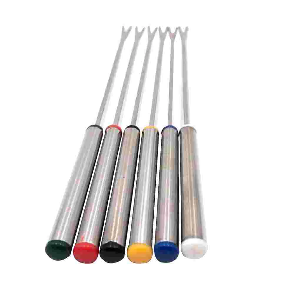 

6pcs Barbecue Forks Stainless Steel Roasting Sticks Roasting Forks Barbecue Forks for Restaurant Home
