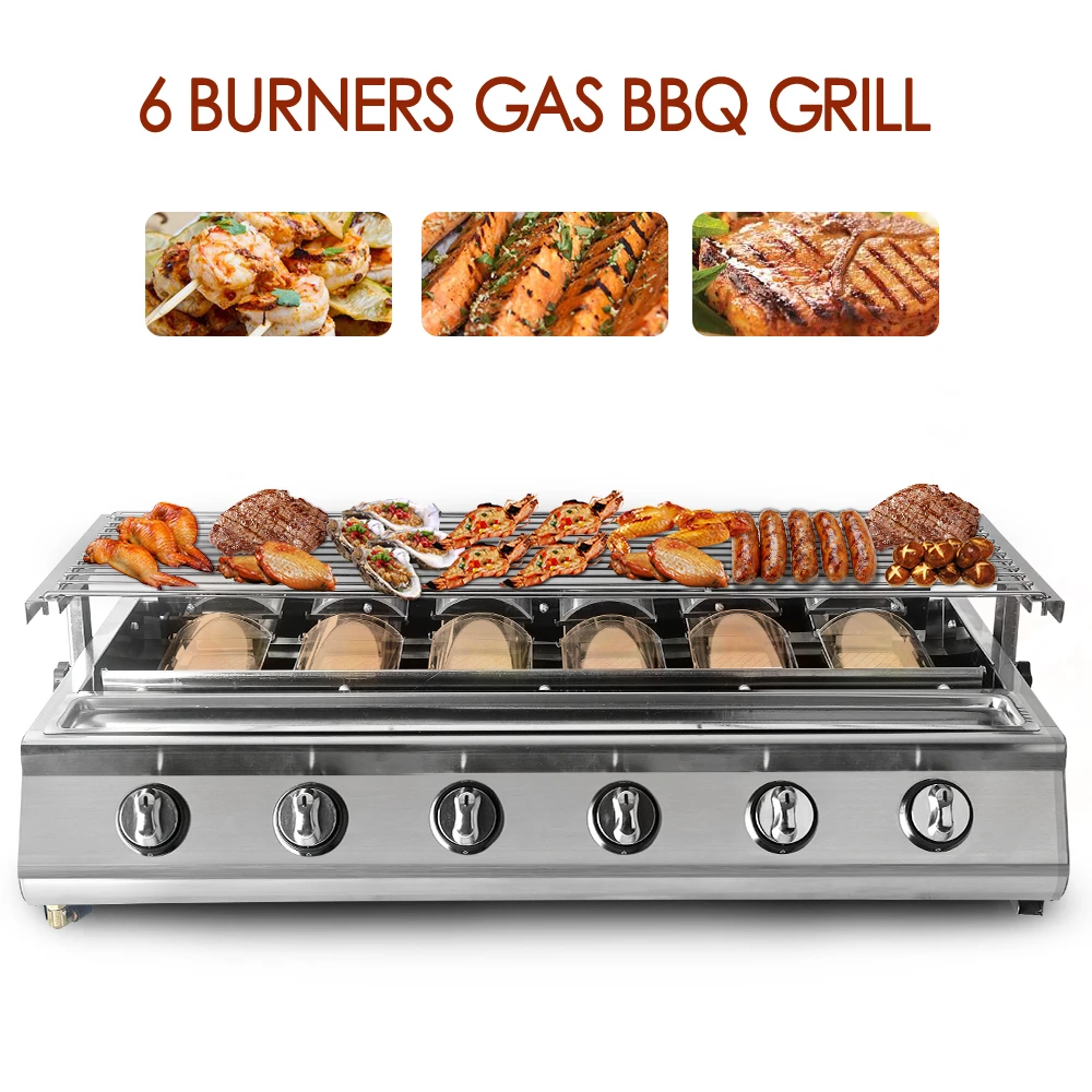 

Smokeless Infrared BBQ Grill Stainless Steel Roast Stove Outdoor Barbecue Cooking Oven Glass Cover Adjust Height