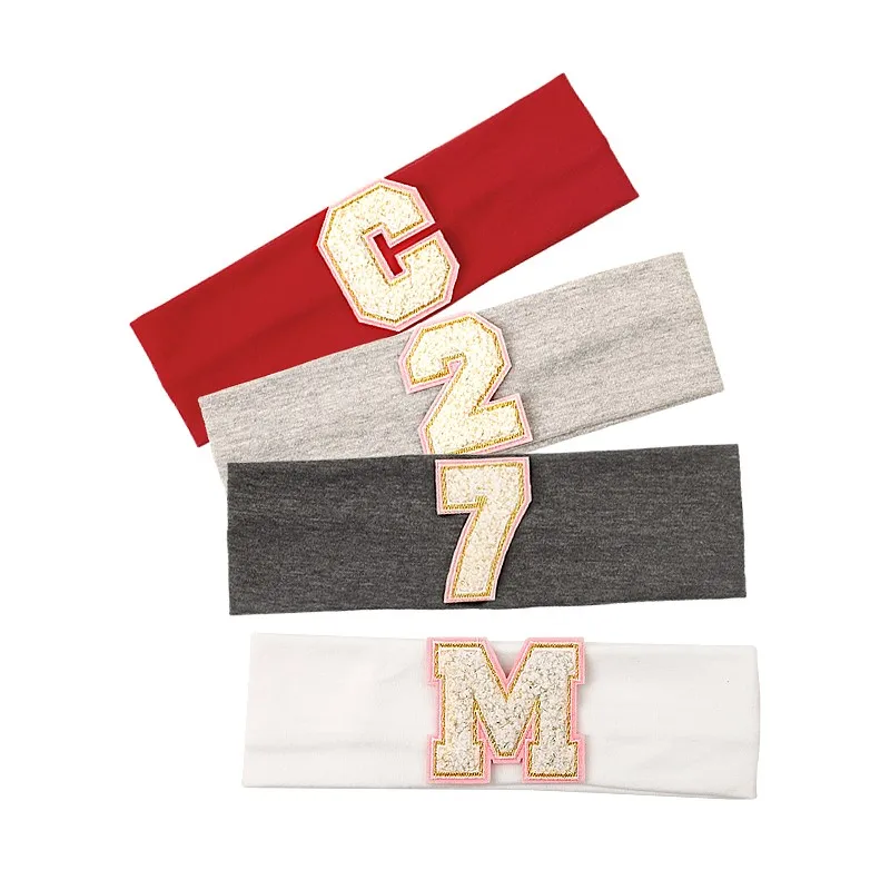 

Fashion New Baby Girls Boys Infant Toddler Stretch Cotton Pink Letters Headband Lovely Hair Band Accessories