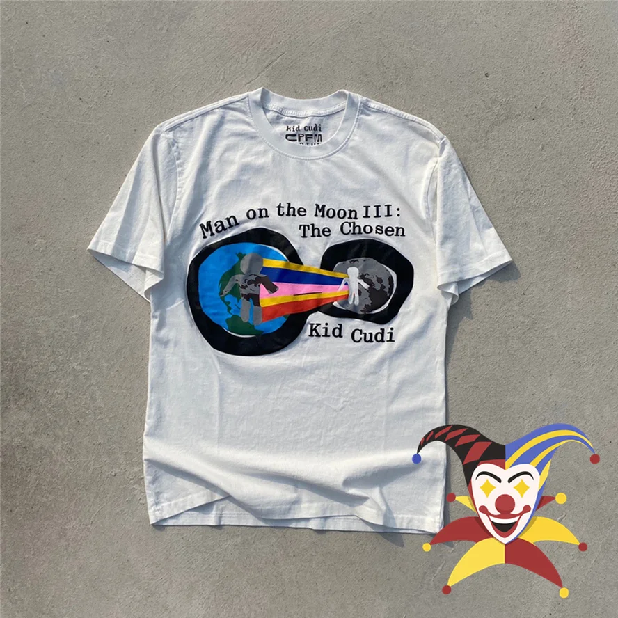 Футболка Мужская/женская с пышным принтом CPFM детский топ оверсайз в стиле хип-хоп