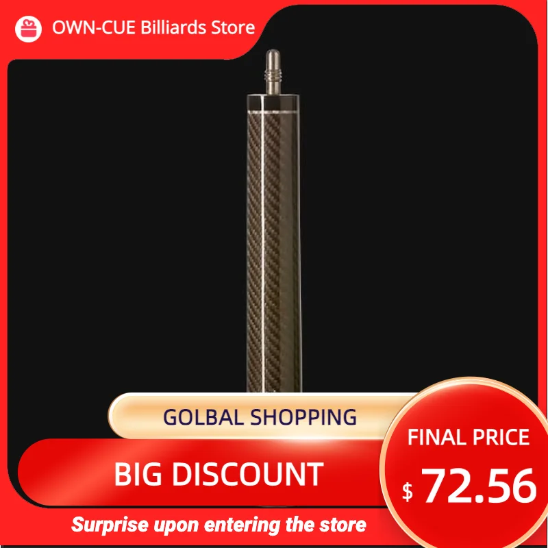 

FURY Professional Cue Extention 8" Cue Extension With Bumper Radial Joint Pin 3K Carbon Waved Technology Rod Billiar Accessories