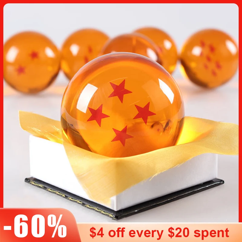 

7.6cm DBZ Crystal Ball Anime Figure 1 2 3 4 5 6 7 Star Shenron Wish Balls Cosplay Props Collectible Desktop Decoration Toys