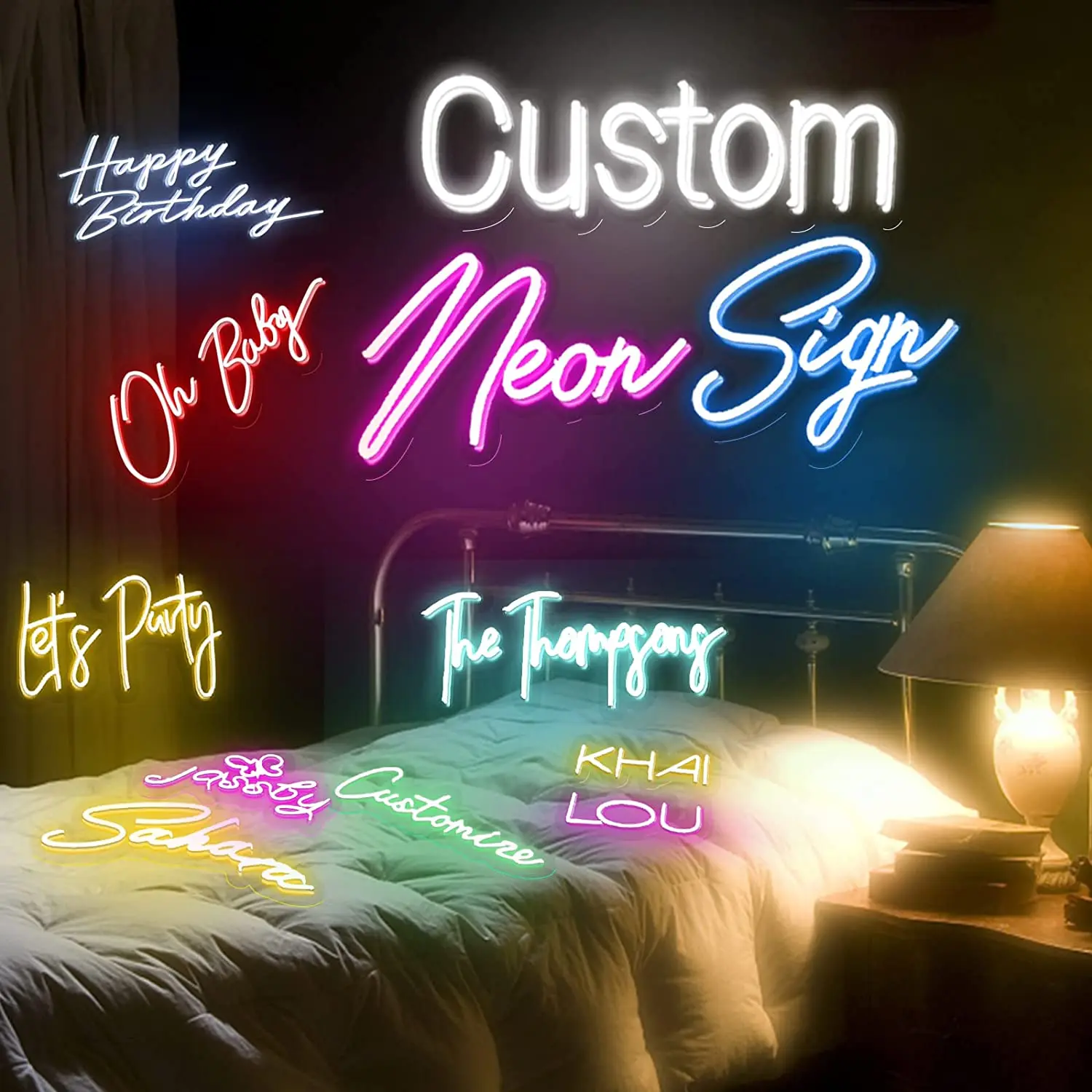 

Design LED Neon Light Custom Private LED Letter DIY Name Logo Wedding Party Birthday Shop Coffee Waterproof Neon Dropshipping