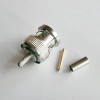 rf coax connector socket q9 bnc male crimp for rg316 rg174 rg179 lmr100 plug rf connector adapter brass