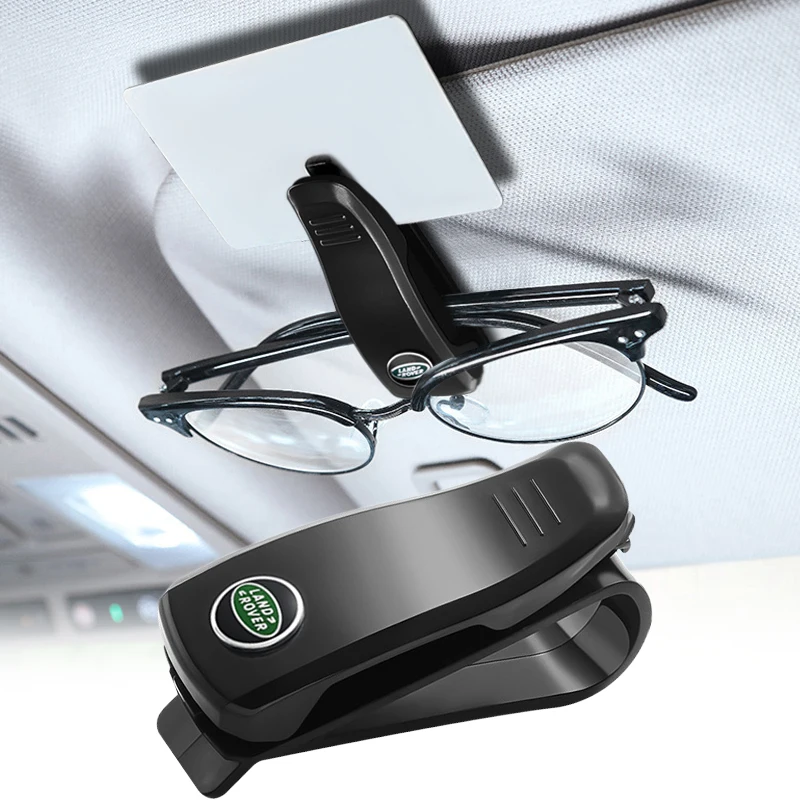 

Car Auto Sun Visor Glasses Box Sunglasses Clip Card Ticket Holder Fastener Pen Case Eyeglasses Accessories For Land Rover Defend