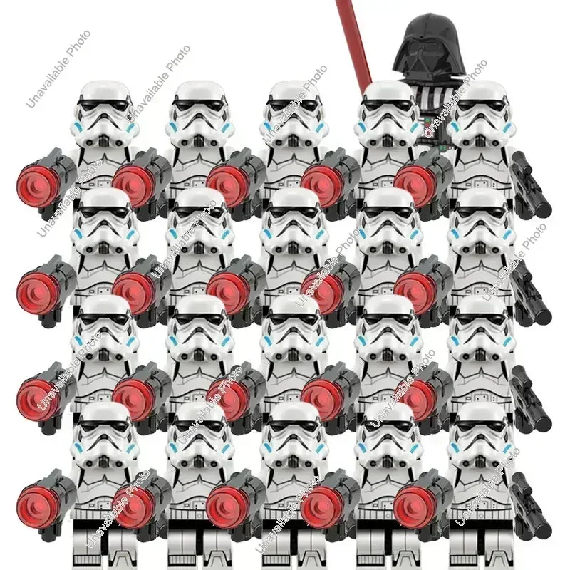 Hot Toys 21Pcs New Star Wars Captain Clone Legion Imperial Stormtrooper Figure Darth Vader Compatible Building Block Kid ToyGift