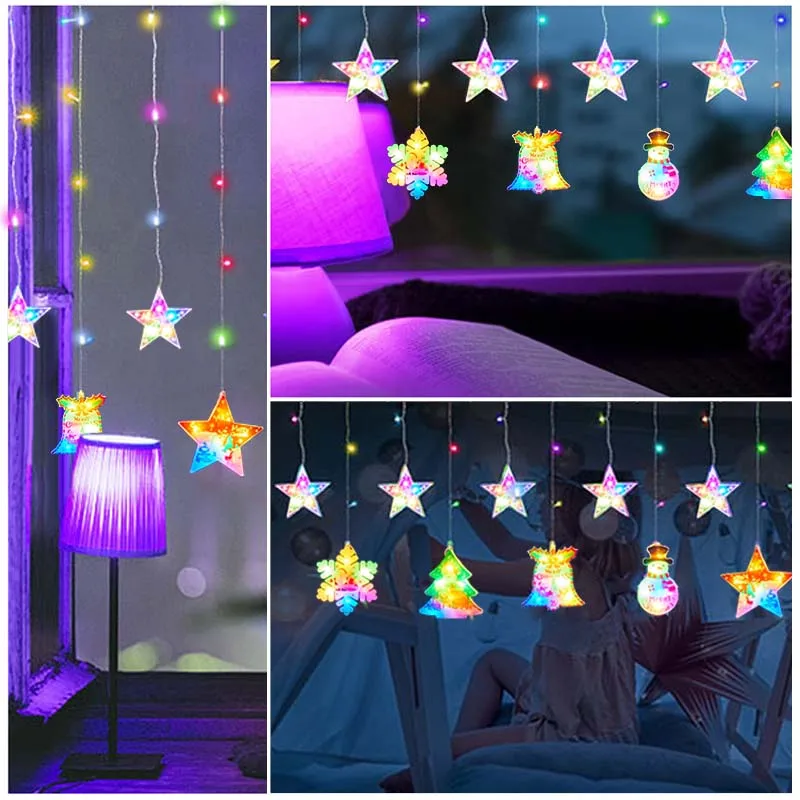 110 светодиодный рождественский декор гирлянда занавеска сказочные гирлянды