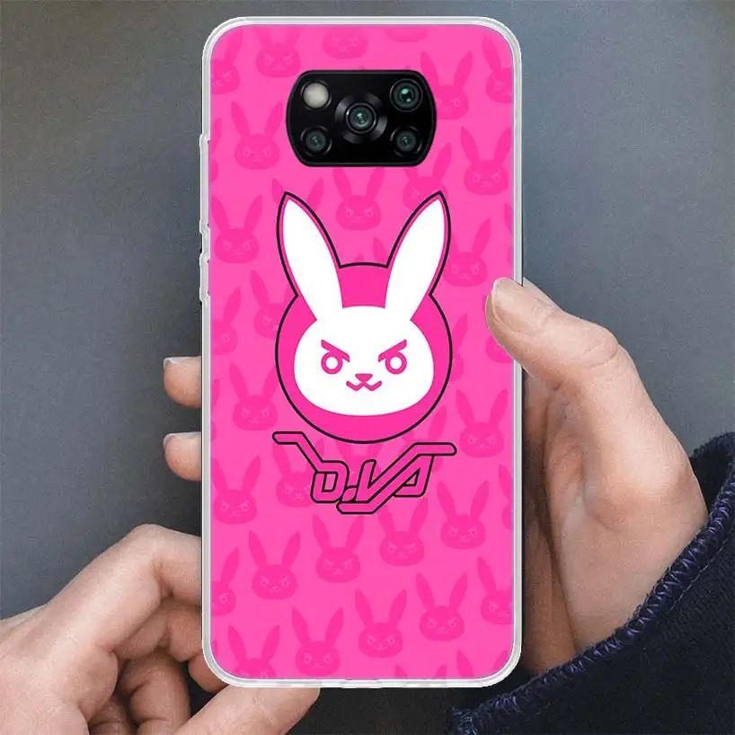 Game O-Overwatchs-DVA Phone Case For Xiaomi Poco X3 Nfc X4 Pro M4 M3 M2 F3 F2 F1 Mi Note 10 Lite A3 A2 A1 Soft Cover Silicone Sh images - 6