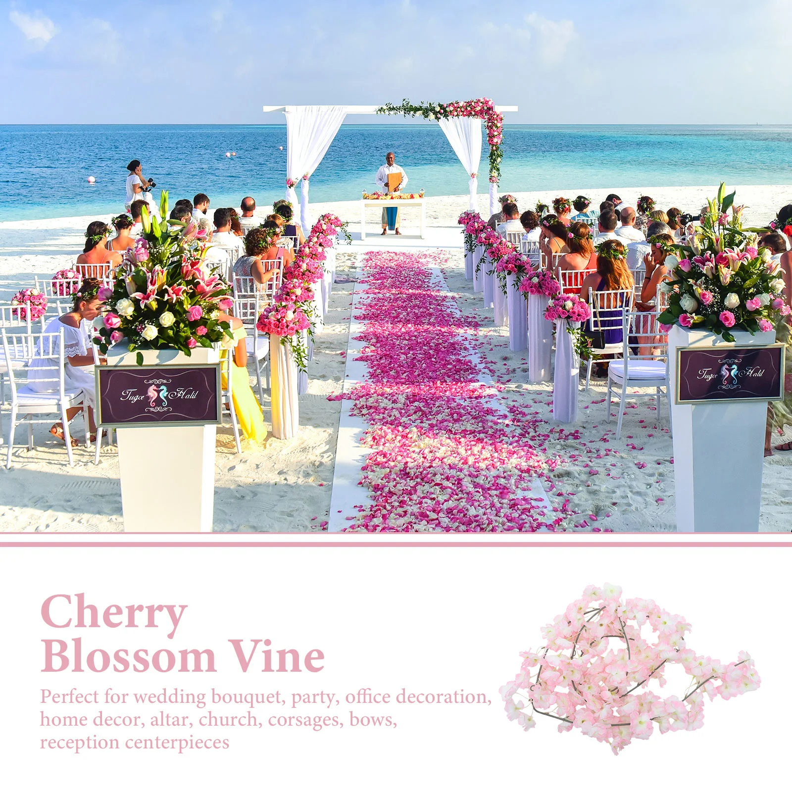 4 шт. искусственный цветок вишни цветочная гирлянда виноградной лозы