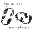 1 пара BNC к RJ45 пассивное Питание видео + аудио транссивер для камеры видеонаблюдения