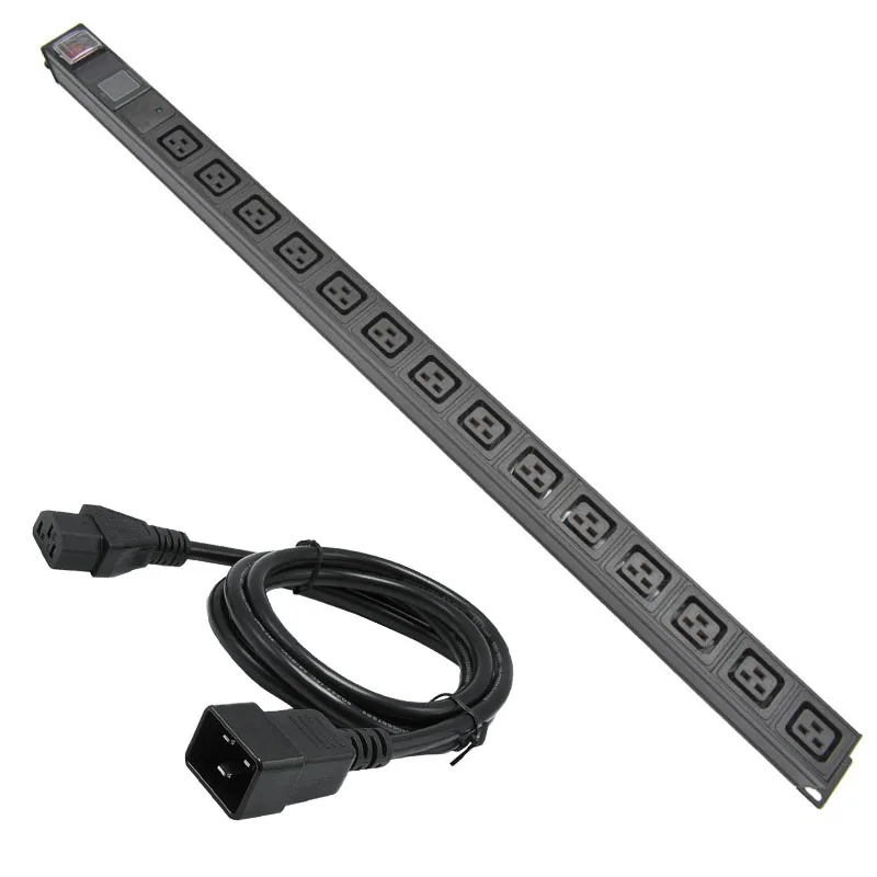 

PDU Power Strip C19 Way output Multiple SOCKET 14AC socket With current display meter IEC320 C14 port with Lightning protection