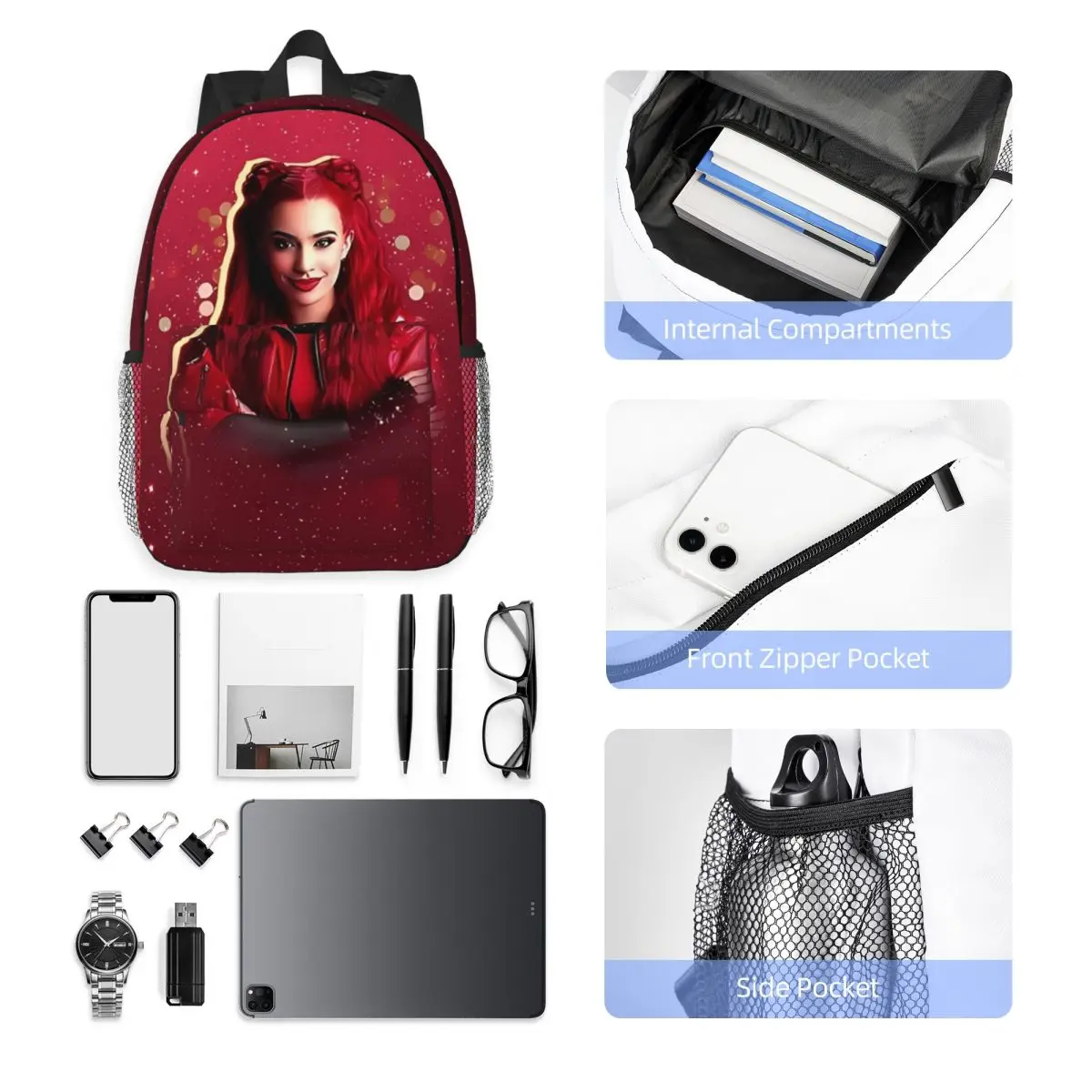 Descendants 4 The Rise Of Red-Kylie Cantrall_90590427 рюкзаки для мальчиков и девочек сумка книг детские