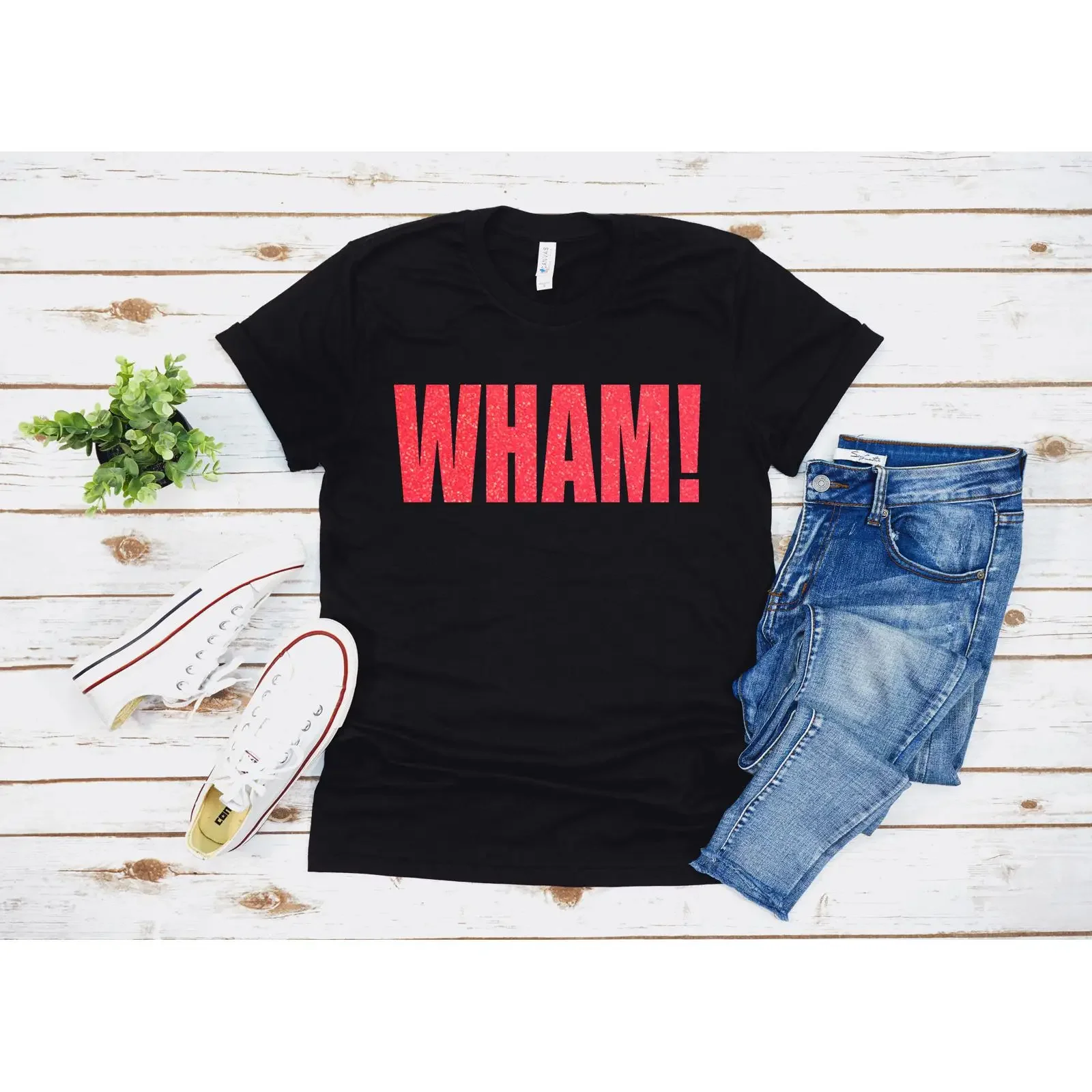 Фото Футболка WHAM Glitter George Michael в стиле ретро 80-х для фестивалей и вечеринок, новинка 2024 года, винтажная, с эффектом потертости, стильная, эластичная, мягкая №1