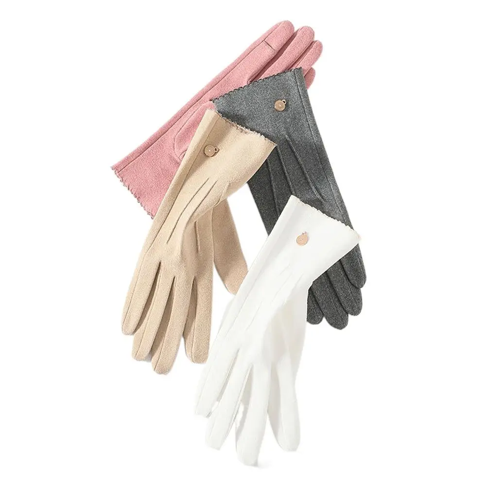 

Перчатки Женские однотонные ветрозащитные с откидной крышкой и сенсорным экраном