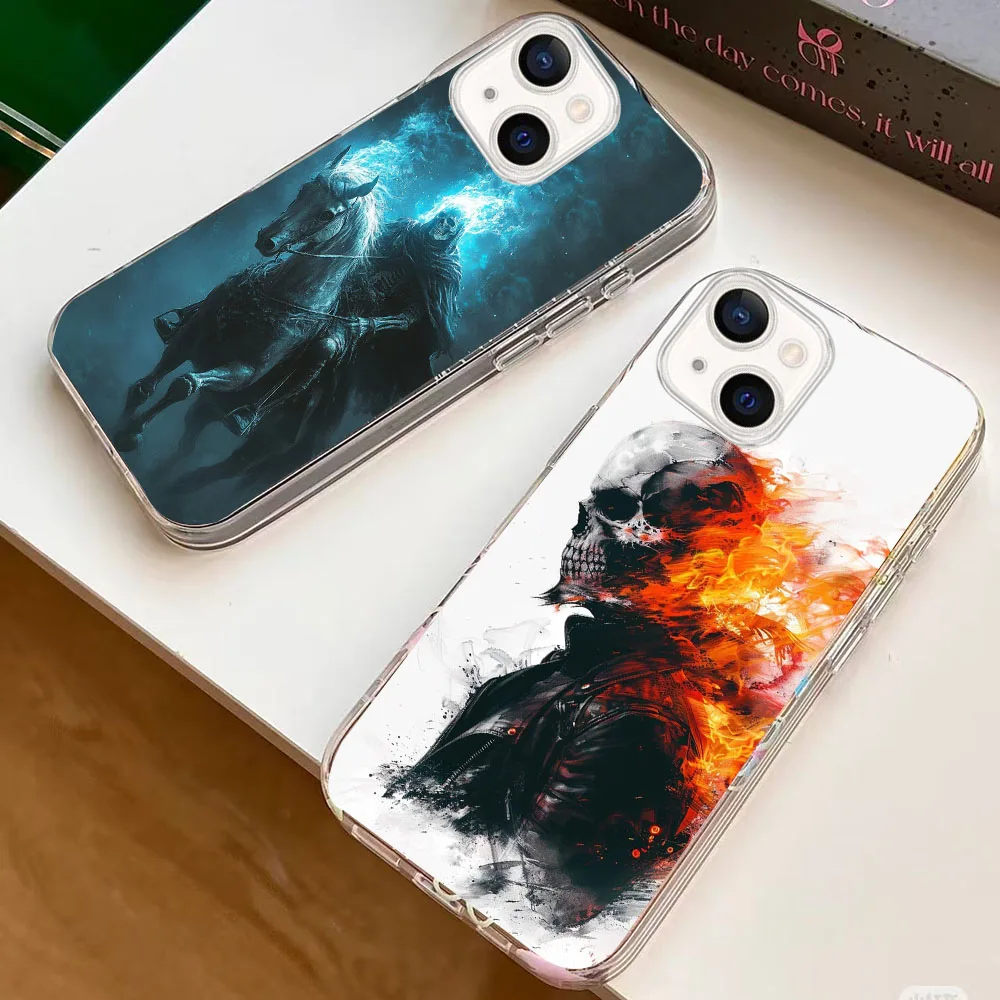 Прозрачный силиконовый чехол WB-10 Ghost Rider для Moto G42 50 51 52 60 62 71 72 84 85 200 Edge 40 pro Ultra