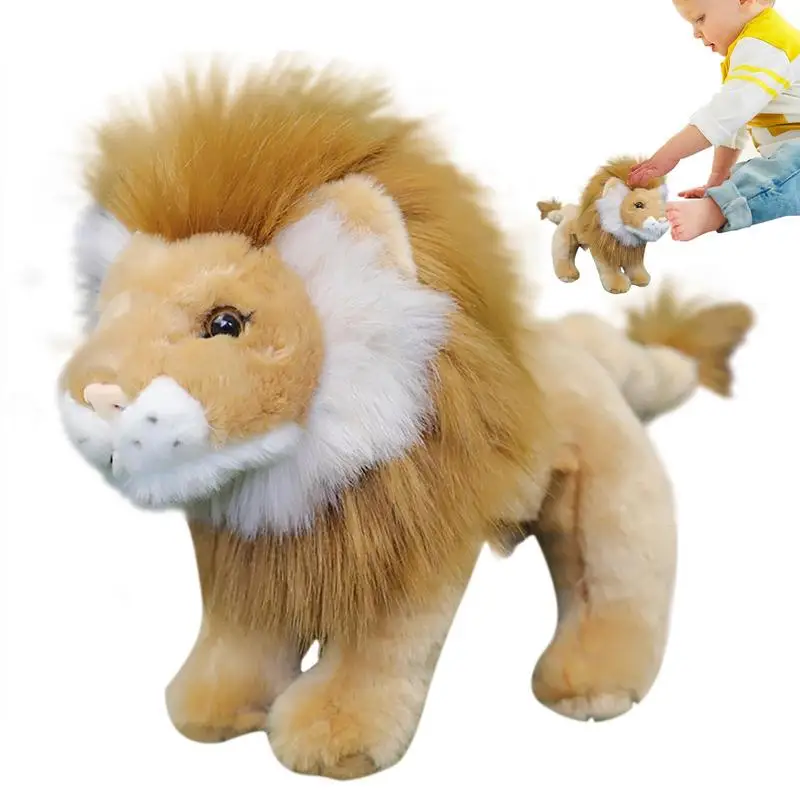

18 см милый мягкий плюшевый Лев, имитация леса, животное, мягкая игрушка, джунгли, Свадебный бросок, детский подарок, искусственные сувениры