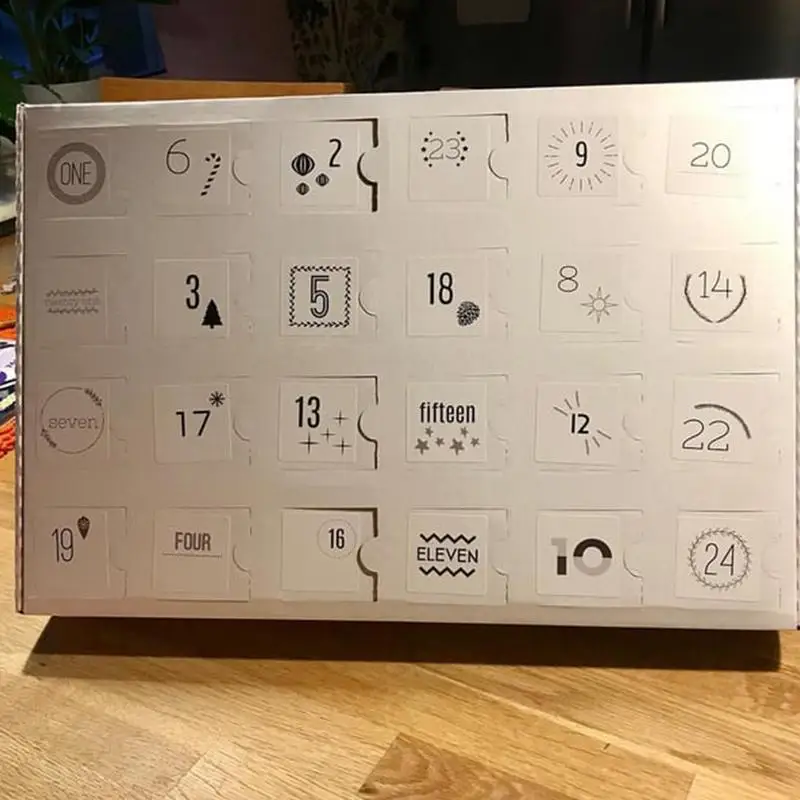 Рождественский адвент-календарь на 24 дня шерстяной календарь обратного отсчета