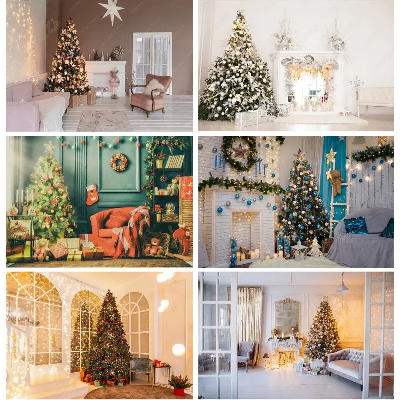 

SHUOZHIKE Christmas Photography Background Snowman Christmas tree Portrait Backdrops For Photo Studio Props NNBB-02
