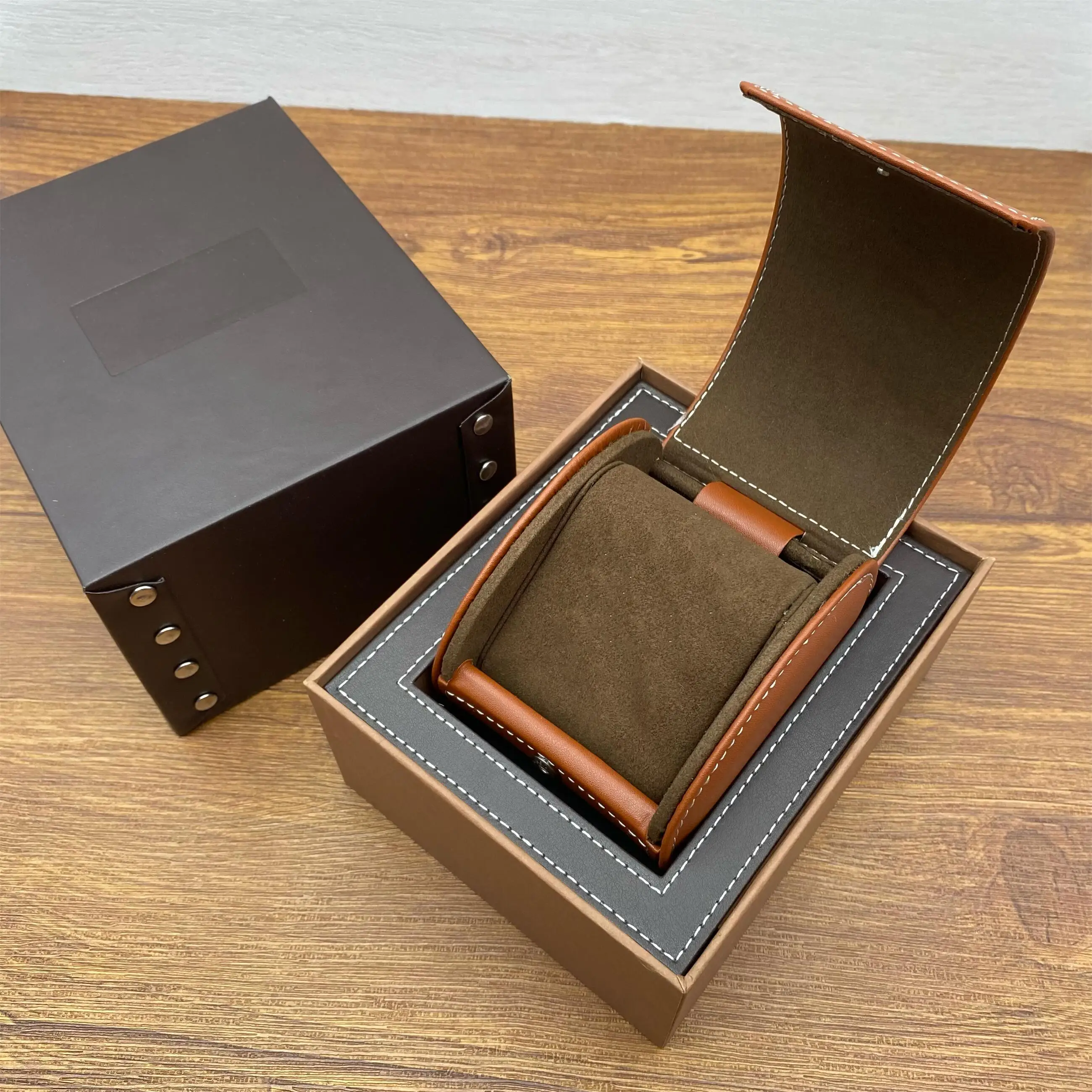Factory Supplier Brown with Original Wooden Btling Watch Box Luxury Brand with Papers Card Can Customization AAA Watche