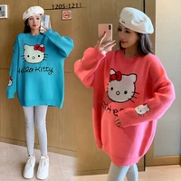 hello kitty sweater pregnant woman dress sanrio plush kawaii cartoon cute plushie anime toys girls birthday dress plush gift