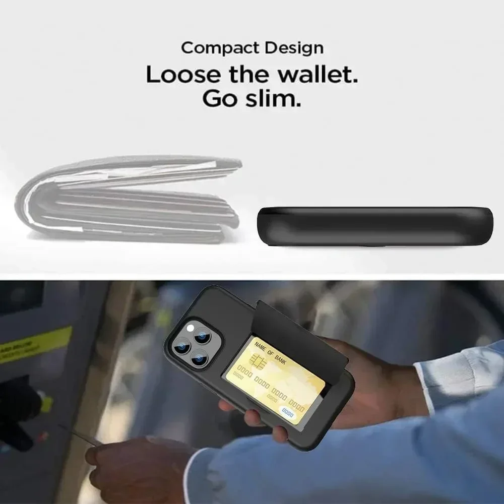 Чехол-кошелек Cace для iPhone 16 Pro Max 15 Plus 14 с 2 слотами удостоверения личности держатель