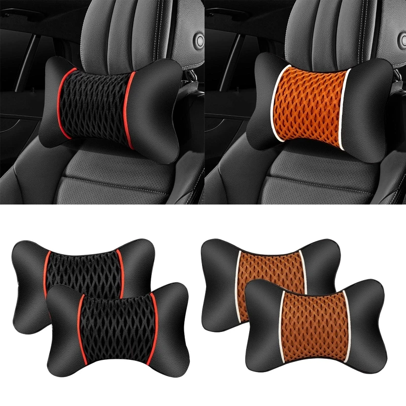 

Comfy Auto Pillows Head Neck Support Relieving Stiffness Pains Leather Cushion Accessories for Women Men