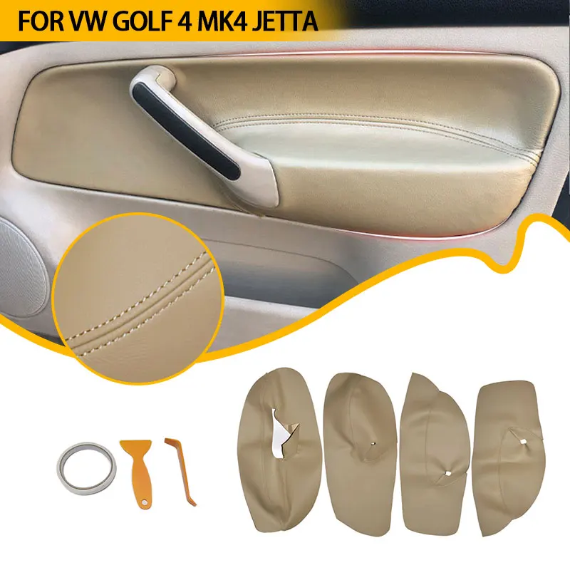 

RHD LHD For VW Golf 4 MK4 Bora Jetta 2002 2003 2004 2005 2006 Microfiber Leather Cover Trim Car Door Armrest Panel