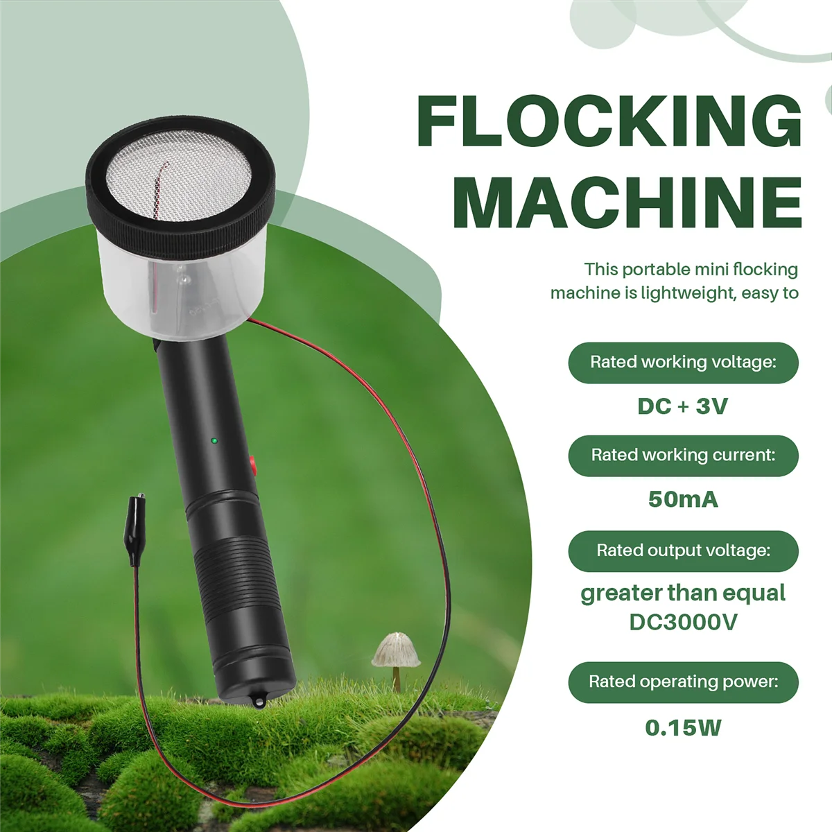 Набор флокировки статический аппликатор для травы ABS Мини флокирующая машина с