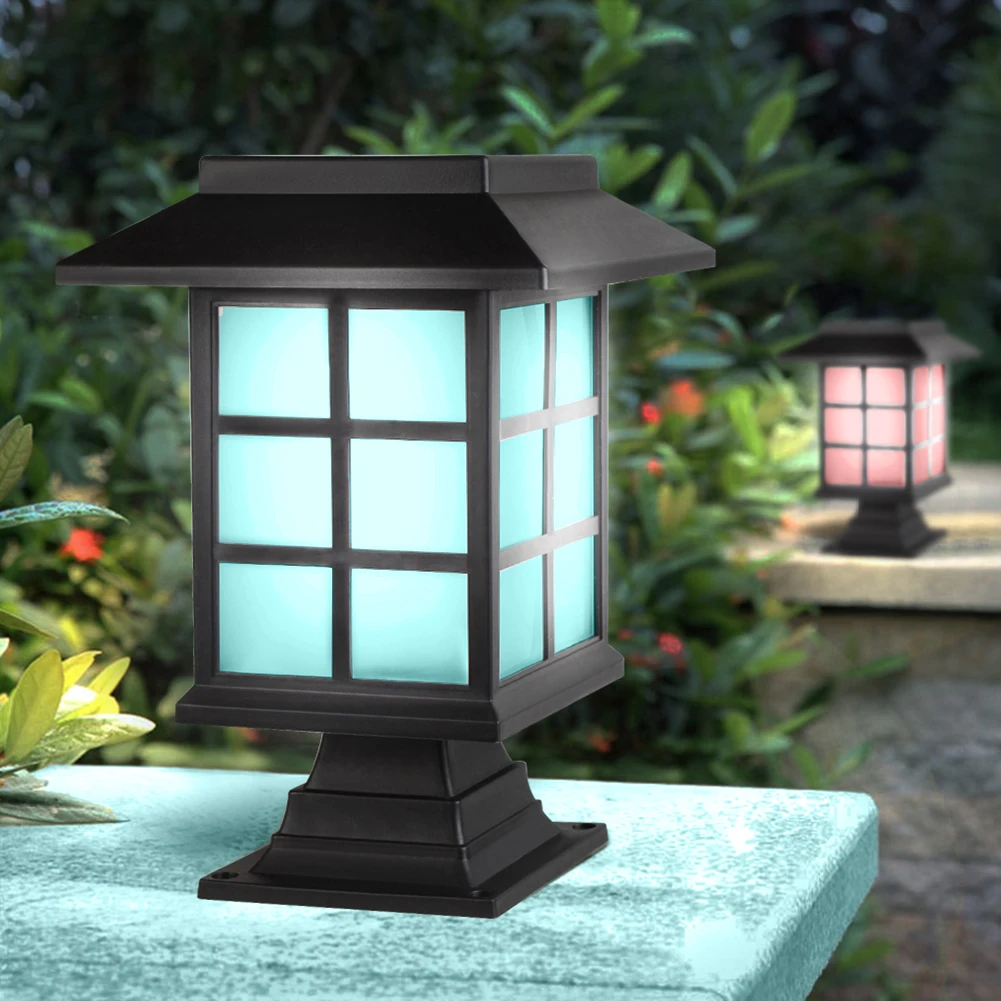 

LED Solar Lawn Stakes Night Lights Square Grid Lantern Garden Waterproof Lamps Street Lawn Yard Landscape Decorative