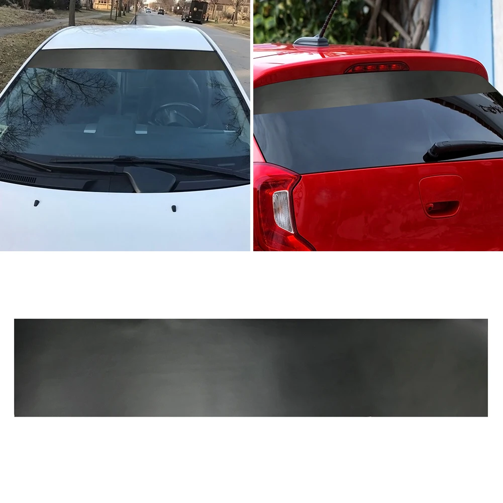 

130x20CM Car Windscreen Window Glass Sticker Matt Black Sun Shade Film Strip Universal Windscreen UV Protector Sunstrip Films