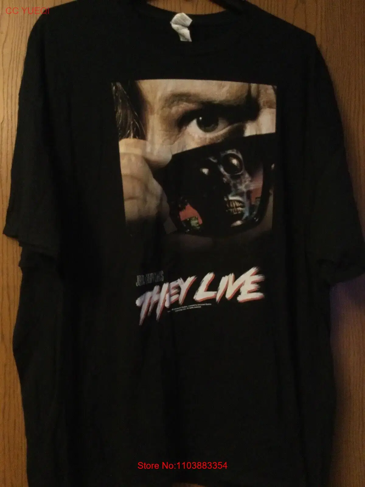 Они живет-Джон плоттер фильм-черная рубашка-4XL