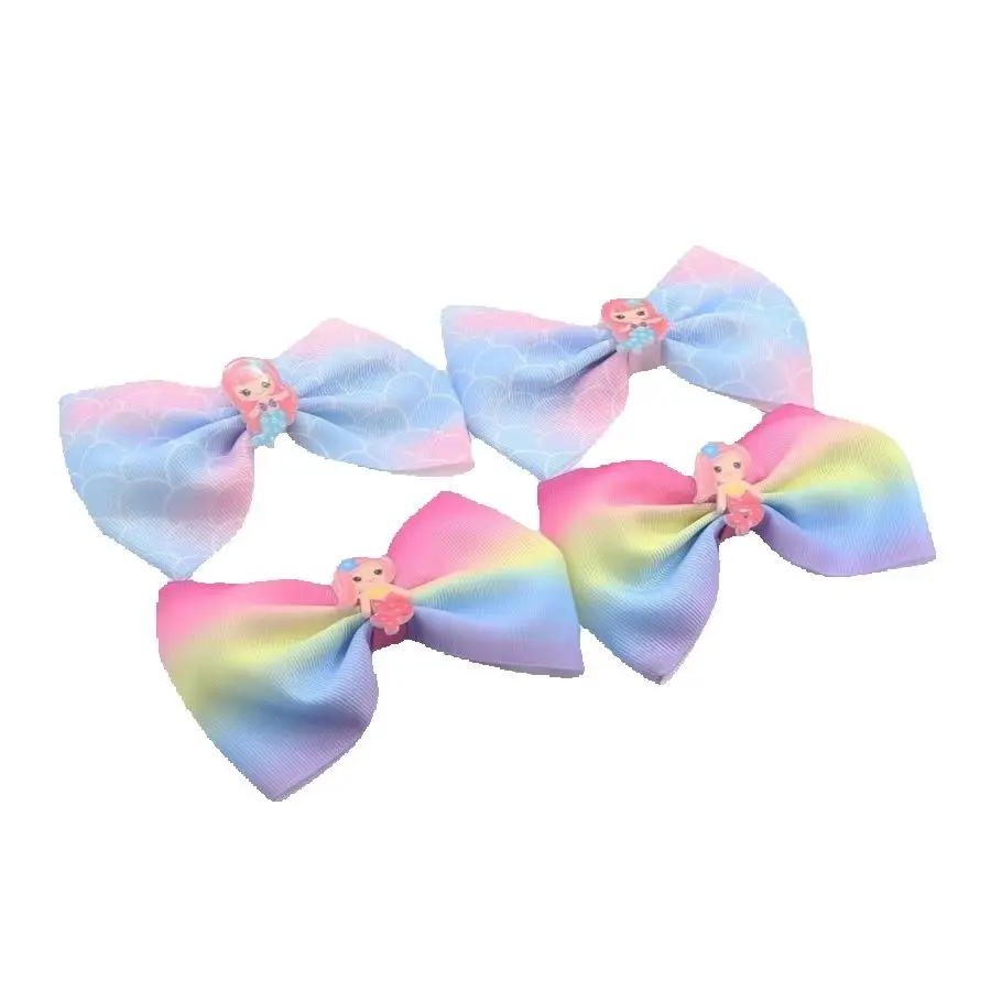 5 шт. заколки для волос с бантом украшение в виде русалки рыбья чешуя аксессуары