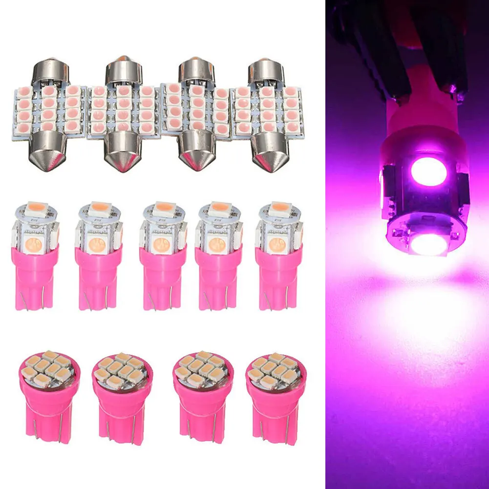 

Reading Light License Lamp 13pcs Accessories Car Interior LED Lights Replacement Running Lights T10 & 31mm Festoon