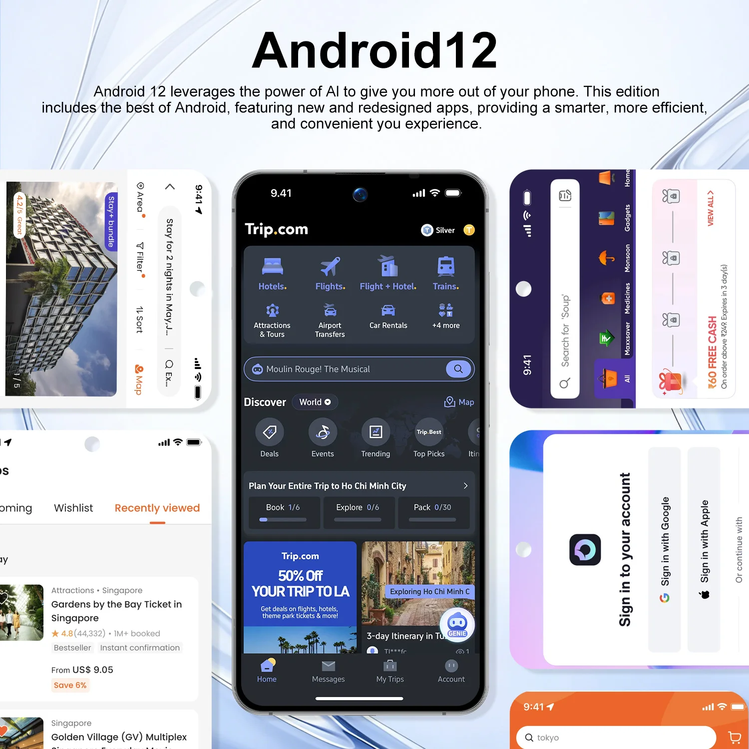 Фото Смартфон IVMI Global Vision 17Pro Max с поддержкой 4G, двумя SIM-картами, разблокировкой по лицу, 7.2-дюймовым экраном, Android 12, 4 ГБ ОЗУ, 32 ГБ ПЗУ, 8+16 МП камерами. №4