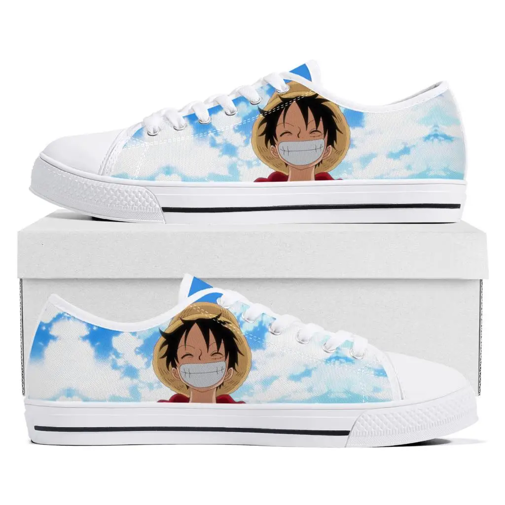 

ONE PIECE Low Top Sneakers Monkey D. Luffy Mens Womens Teenager Canvas Sneaker High Quality Casual Couple Shoes Custom Shoe