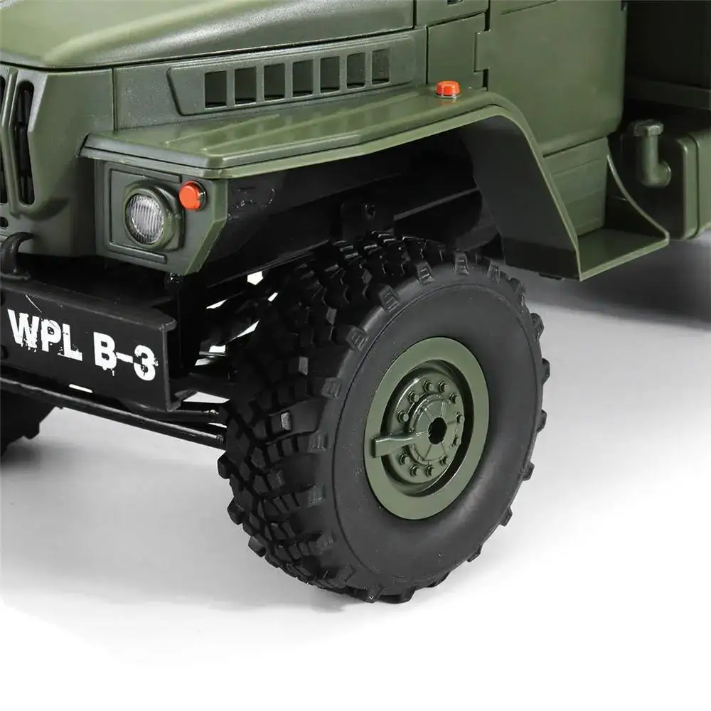 WPL B36KM Ural Metal Edition Unassembled Kit 1/16 6WD RC Car Military Truck Rock Crawler Command Vehicle with Motor Servo images - 6
