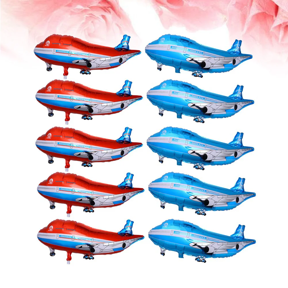 

10pcs Airplane Balloons Balloons Plane Theme Birthday Balloons for Birthday Shower Wedding Party Decoration