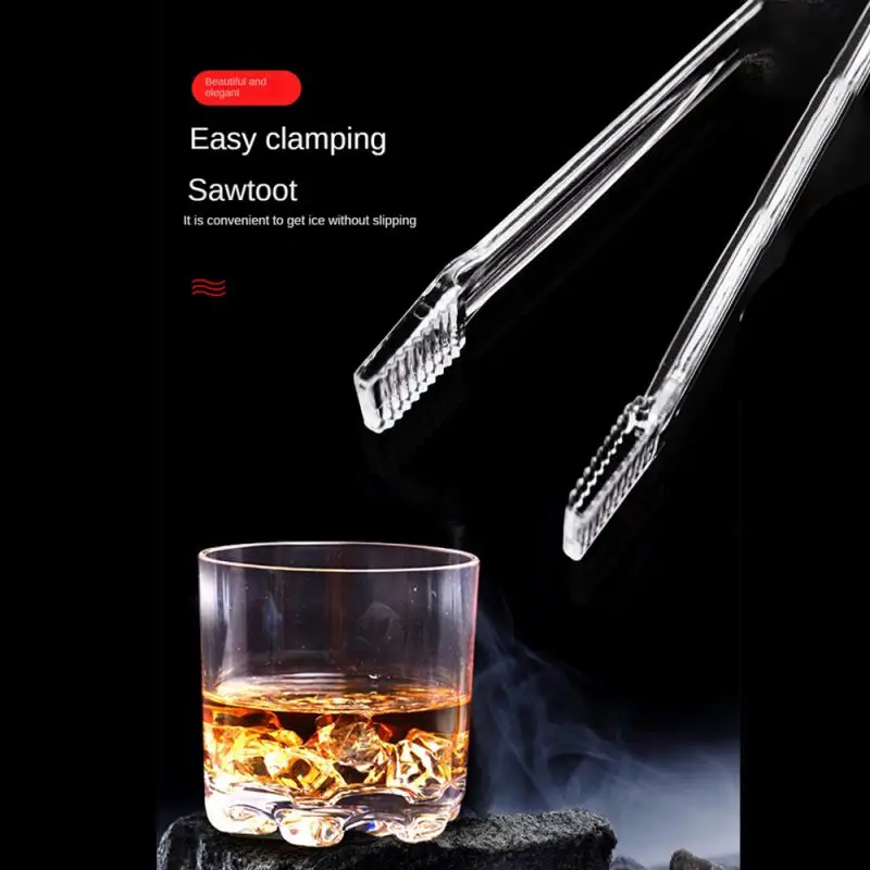 Щипцы для сервировки барной кухни утолщенные портативные прозрачные мини