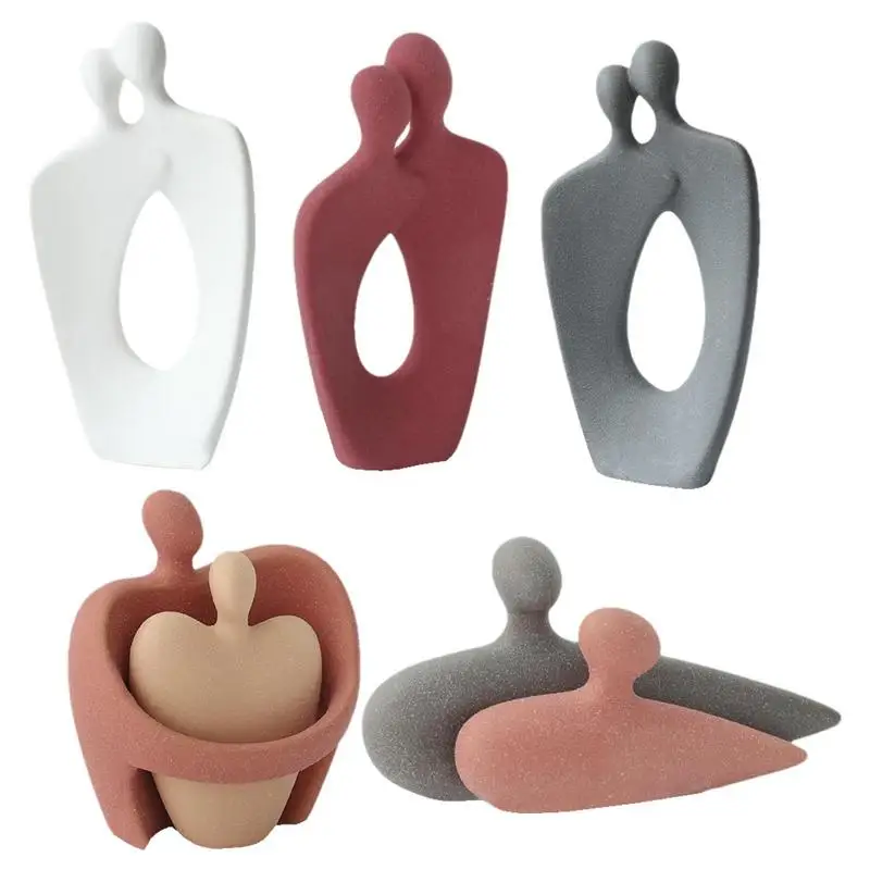 

Abstract Figure Statue Home Decor Modern Romantic Abstract Affectionate Couple Art Sculpture Creative Love Statue Ornament