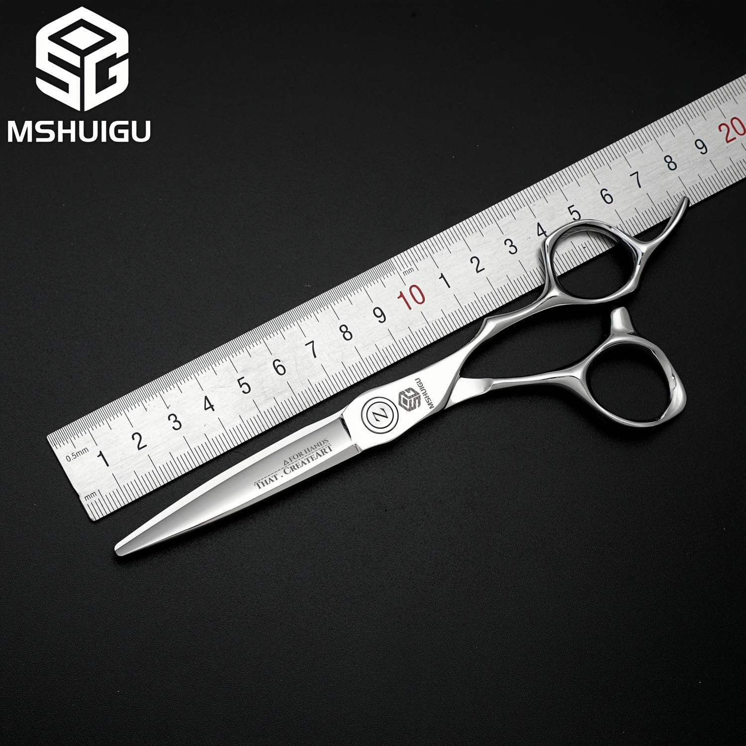 Фото MSHUIGU 6,2-дюймовые многофункциональные профессиональные ножницы для волос, филировочные ножницы VG10, инструменты для парикмахерской из нержавеющей стали с ожерельем №4