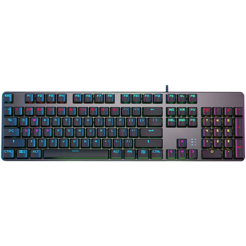 Механическая клавиатура SPK8401 с зеленой осью цветная игровая в стиле стимпанк