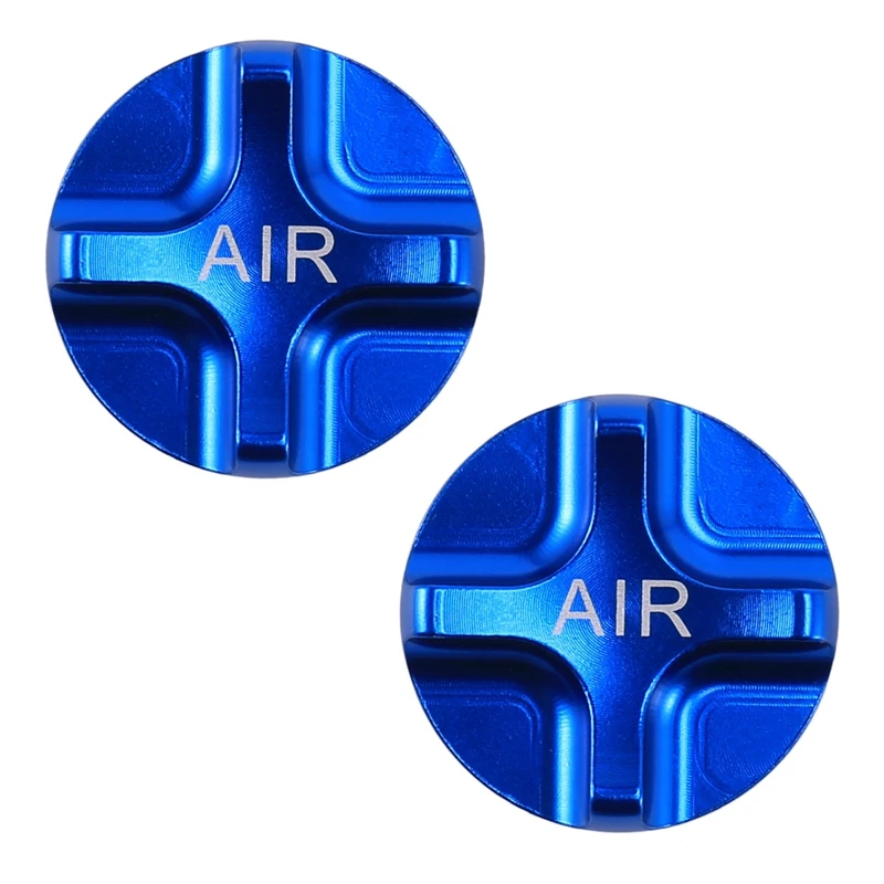 

2X Bike Air Gas Shcrader American Valve Caps Bike Suspension Bicycle Front Fork Parts For MTB Road Bike Blue